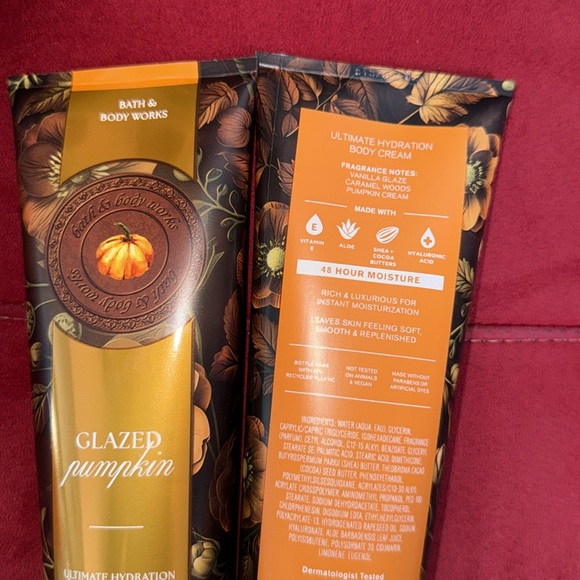 BBW 2pc Glazed Pumpkin Body Cream - Picture 2 of 2